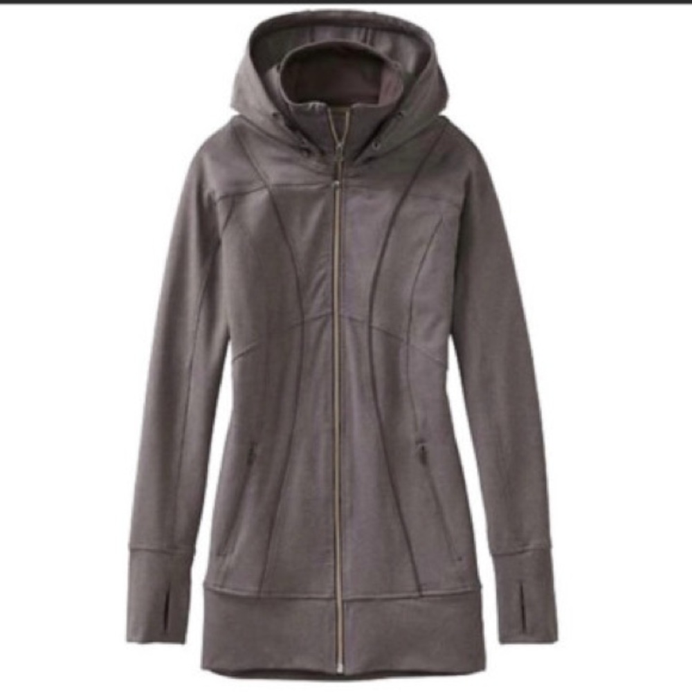 Gray Hooded Zip-Up Jacket